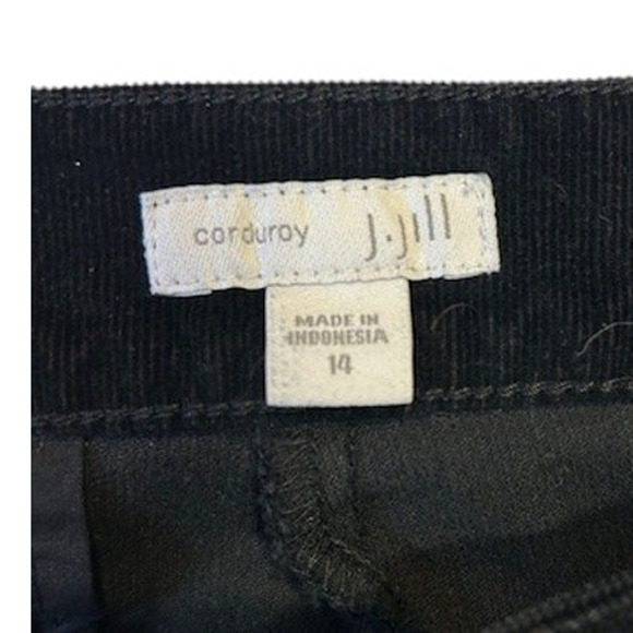 J. JILL Black Fine Wale Corduroy Stretch Pants Women's Size 14 - Picture 6 of 12
